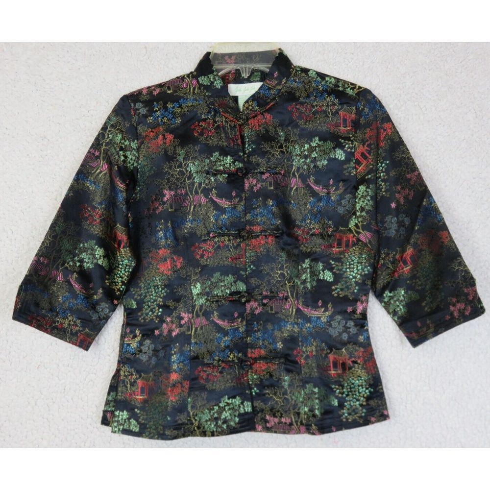JADE JADE JADE Vintage Janaese Shirt Rayon Size‎ S Short Sleeve Womens